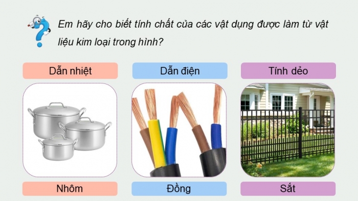 Giáo án điện tử KHTN 9 cánh diều - Phân môn Hoá học Bài 15: Tính chất chung của kim loại