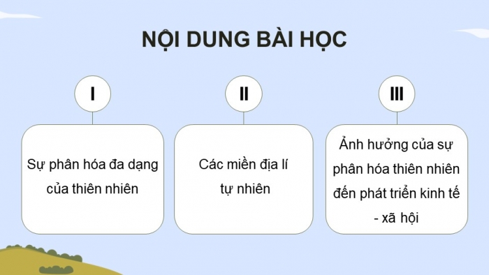 Giáo án điện tử Địa lí 12 cánh diều Bài 3: Sự phân hóa đa dạng của thiên nhiên (bổ sung)