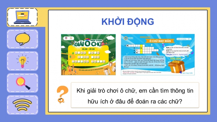 Giáo án điện tử Tin học 5 cánh diều Chủ đề C1 Bài 2: Thực hành tìm kiếm và chọn thông tin trong giải quyết vấn đề