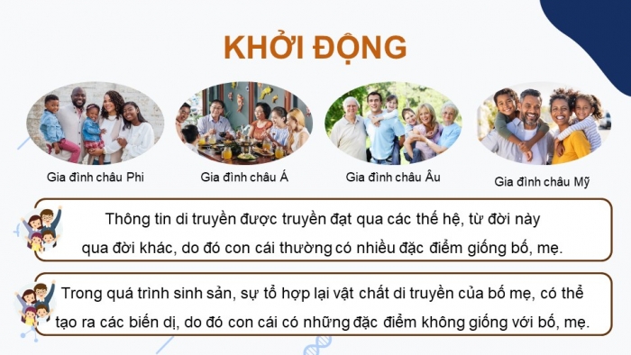 Giáo án điện tử KHTN 9 chân trời - Phân môn Sinh học Bài 35: Khái quát về di truyền học