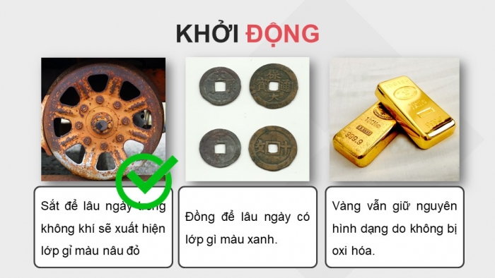 Giáo án điện tử KHTN 9 chân trời - Phân môn Hoá học Bài 17: Dãy hoạt động hóa học của kim loại. Một số phương pháp tách kim loại