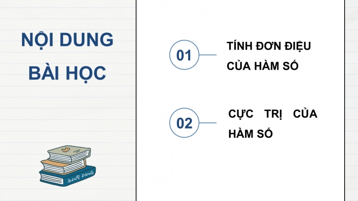 Giáo án điện tử Toán 12 chân trời Bài 1: Tính đơn điệu và cực trị của hàm số