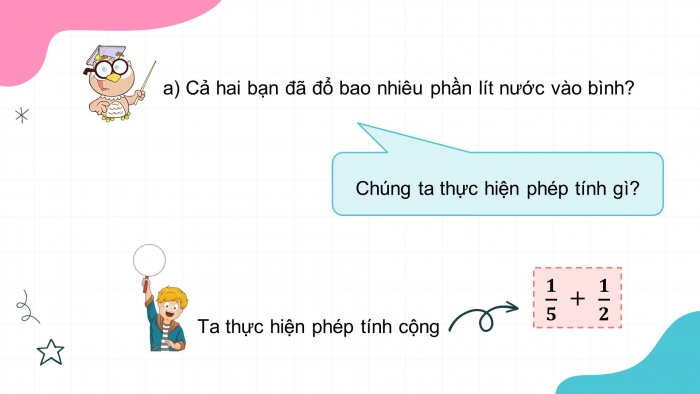 Giáo án điện tử Toán 5 kết nối Bài 6: Cộng, trừ hai phân số khác mẫu số