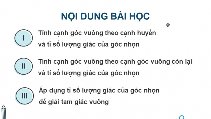 Giáo án điện tử Toán 9 cánh diều Bài 2: Một số hệ thức về cạnh và góc trong tam giác vuông