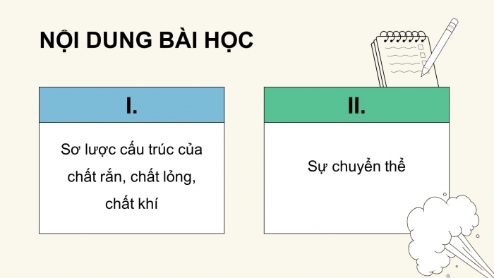 Giáo án điện tử Vật lí 12 cánh diều Bài 1: Sự chuyển thể của các chất