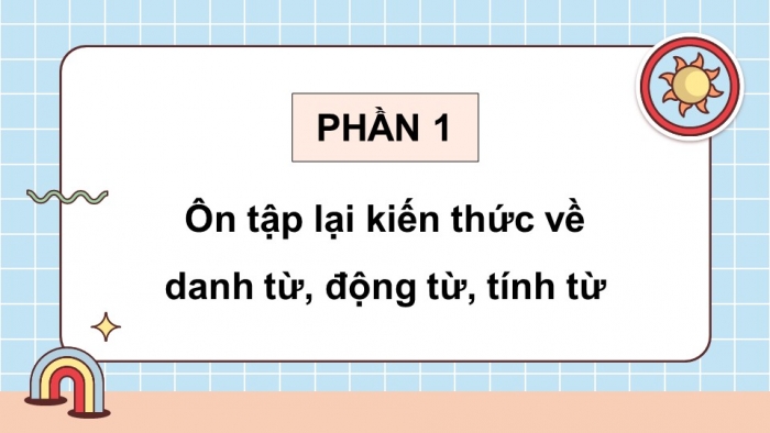 Giáo án điện tử Tiếng Việt 5 kết nối Bài 1: Luyện tập về danh từ, động từ, tính từ