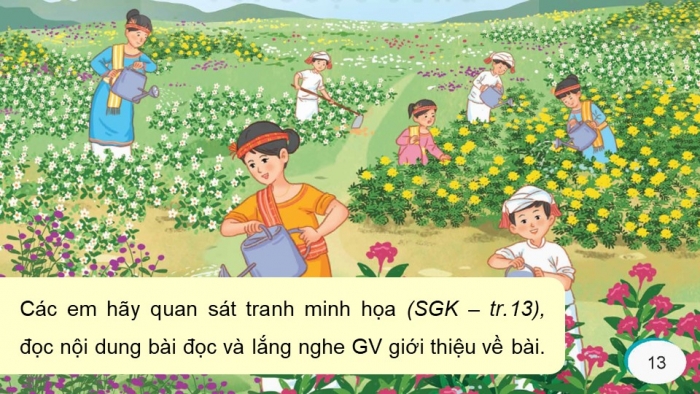 Giáo án điện tử Tiếng Việt 5 kết nối Bài 2: Cánh đồng hoa