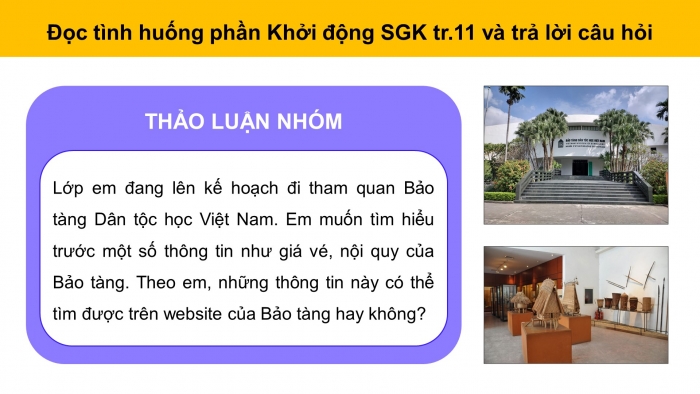 Giáo án điện tử Tin học 5 cánh diều Chủ đề B Bài 1: Tìm thông tin trên website