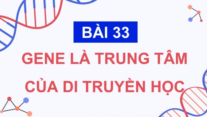 Giáo án điện tử KHTN 9 cánh diều - Phân môn Sinh học Bài 33: Gene là trung tâm của di truyền học