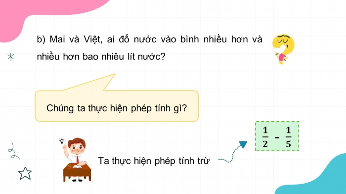 Giáo án điện tử Toán 5 kết nối Bài 6: Cộng, trừ hai phân số khác mẫu số