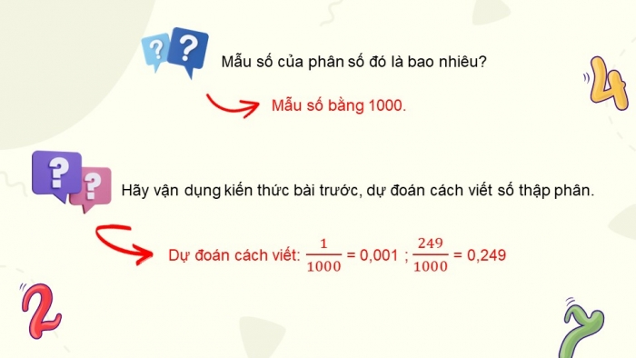 Giáo án điện tử Toán 5 cánh diều Bài 15: Số thập phân (tiếp theo)