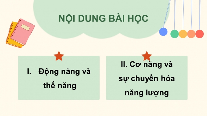 Giáo án điện tử KHTN 9 chân trời - Phân môn Vật lí Bài 2: Cơ năng