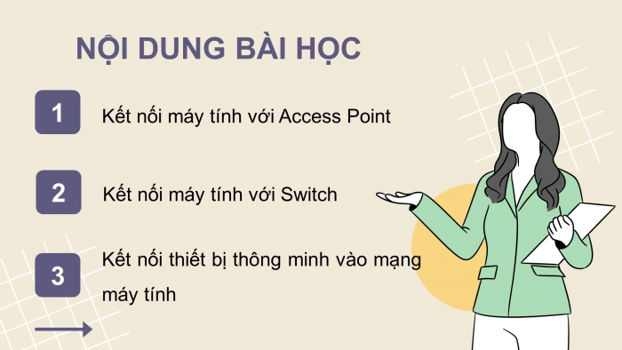 Giáo án điện tử Tin học ứng dụng 12 cánh diều Bài 3: Thực hành thiết lập kết nối và sử dụng mạng