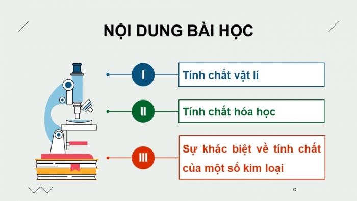 Giáo án điện tử KHTN 9 cánh diều - Phân môn Hoá học Bài 15: Tính chất chung của kim loại