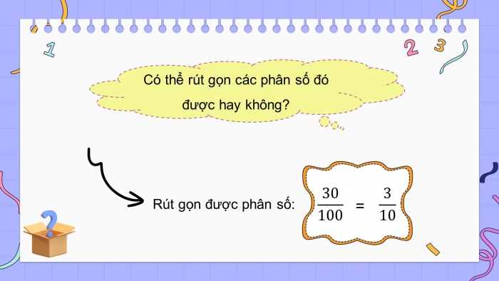 Giáo án điện tử Toán 5 chân trời Bài 4: Phân số thập phân