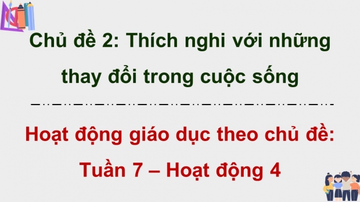 Giáo án điện tử Hoạt động trải nghiệm 9 chân trời bản 2 Chủ đề 2 Tuần 7