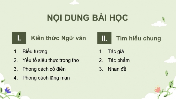 Giáo án điện tử Ngữ văn 12 kết nối Bài 2: Tây Tiến (Quang Dũng)