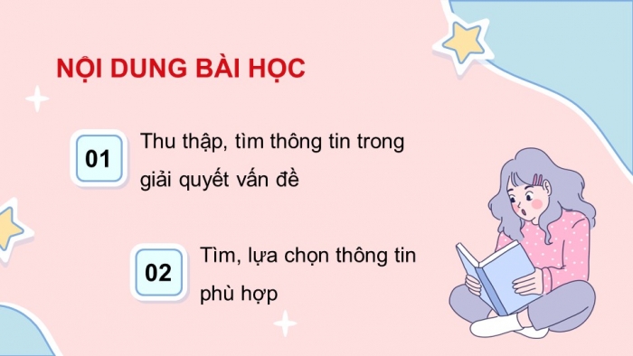 Giáo án điện tử Tin học 5 chân trời Bài 3: Thông tin trong giải quyết vấn đề