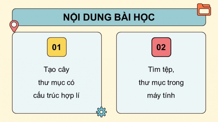 Giáo án điện tử Tin học 5 chân trời Bài 4: Tổ chức, lưu trữ và tìm tệp, thư mục trong máy tính