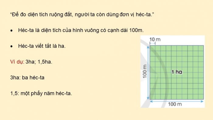 Giáo án điện tử Toán 5 cánh diều Bài 21: Héc-ta