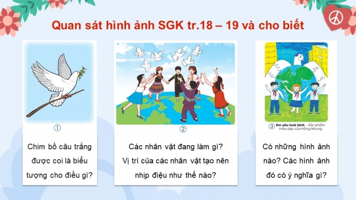 Giáo án điện tử Mĩ thuật 5 cánh diều Bài 4: Em yêu hòa bình