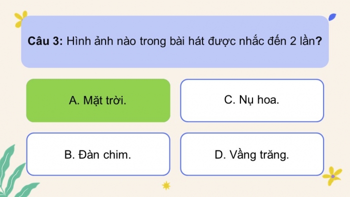 Giáo án điện tử Âm nhạc 5 cánh diều Tiết 2: Ôn tập bài hát Niềm vui của em, Đọc nhạc Bài đọc nhạc số 1