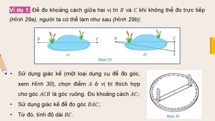 Giáo án điện tử Toán 9 cánh diều Bài 3: Ứng dụng của tỉ số lượng giác của góc nhọn