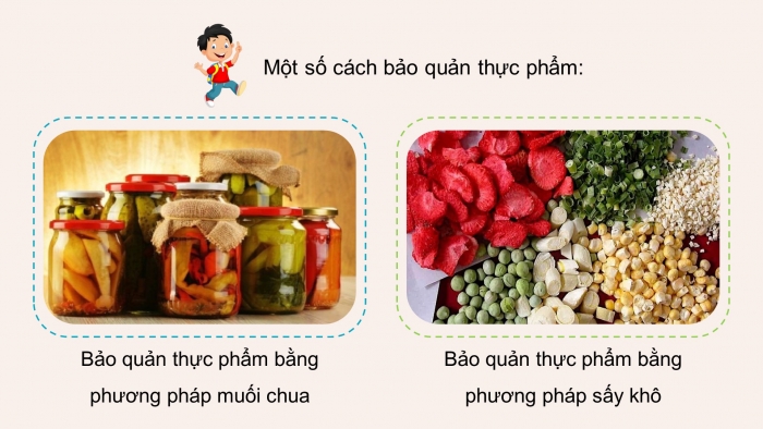 Giáo án điện tử Công nghệ 9 Chế biến thực phẩm Cánh diều Bài 2: Bảo quản chất dinh dưỡng trong thực phẩm