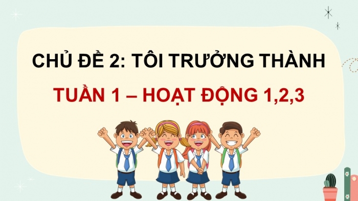 Giáo án điện tử hoạt động trải nghiệm 12 kết nối tri thức chủ đề 2 tuần 1