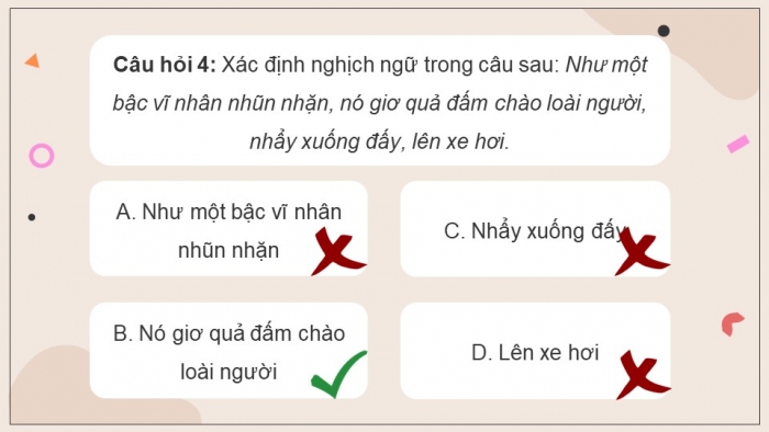 Giáo án điện tử Ngữ văn 12 kết nối Bài 1: Biện pháp tu từ nói mỉa, nghịch ngữ - đặc điểm và tác dụng