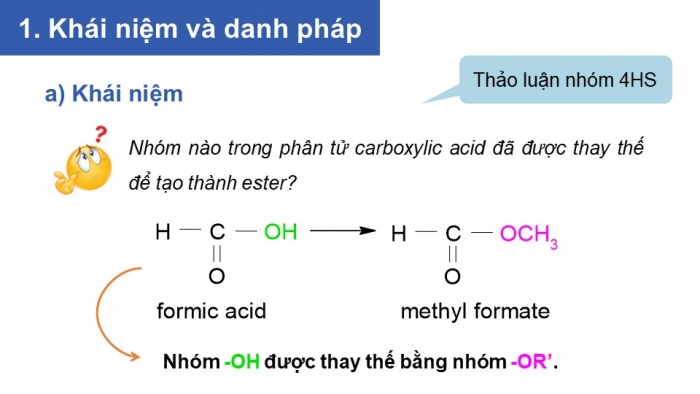 Giáo án điện tử Hóa học 12 cánh diều Bài 1: Ester - Lipid