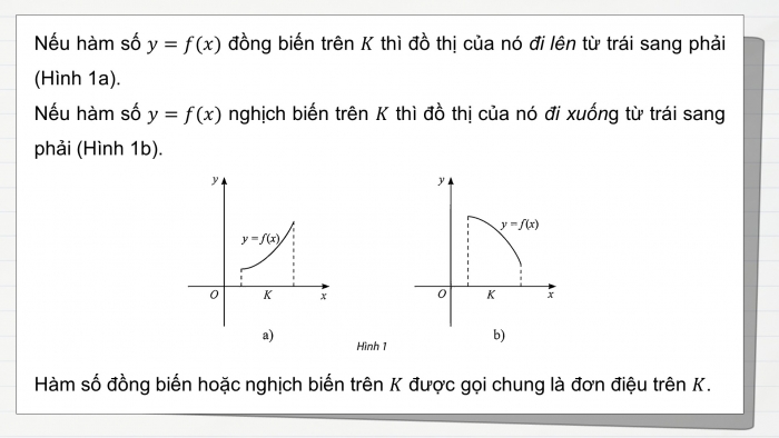 Giáo án điện tử Toán 12 chân trời Bài 1: Tính đơn điệu và cực trị của hàm số