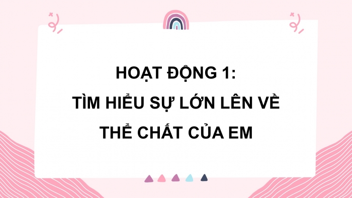 Giáo án điện tử Hoạt động trải nghiệm 5 kết nối Chủ đề Em lớn lên mỗi ngày - Tuần 1