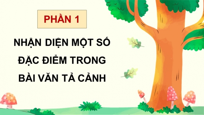 Giáo án điện tử Tiếng Việt 5 chân trời Bài 5: Viết đoạn văn cho bài văn tả phong cảnh