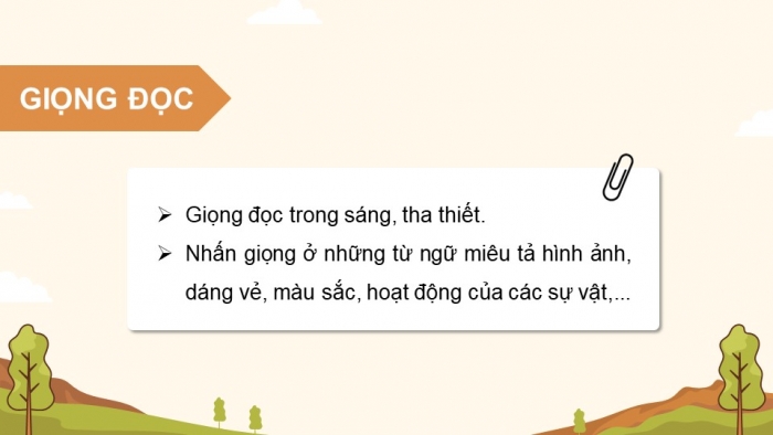 Giáo án điện tử Tiếng Việt 5 chân trời Bài 7: Chớm thu