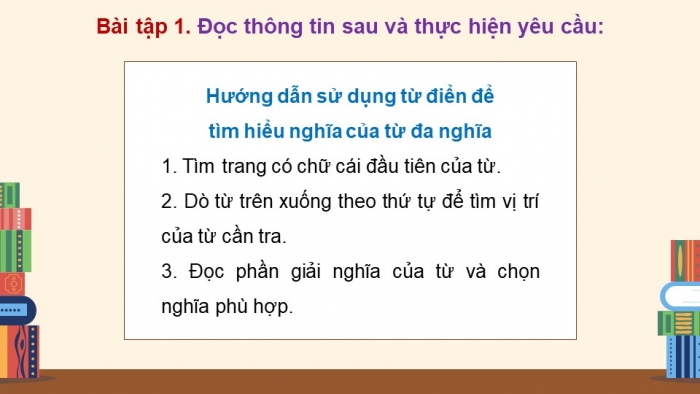 Giáo án điện tử Tiếng Việt 5 chân trời Bài 7: Sử dụng từ điển