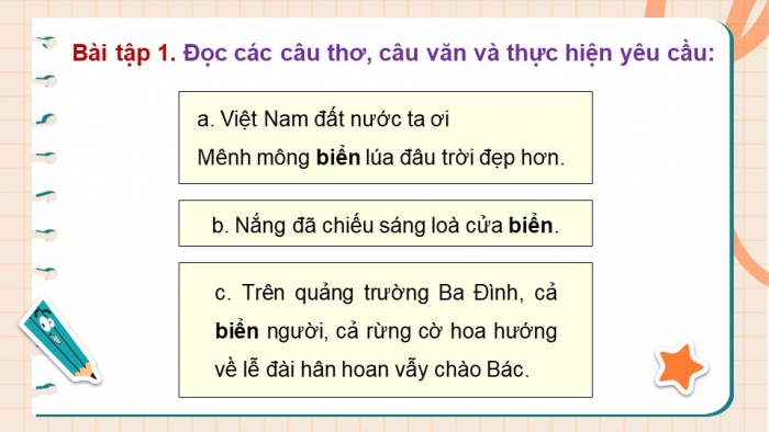 Giáo án điện tử Tiếng Việt 5 chân trời Bài 1: Luyện tập về từ đa nghĩa