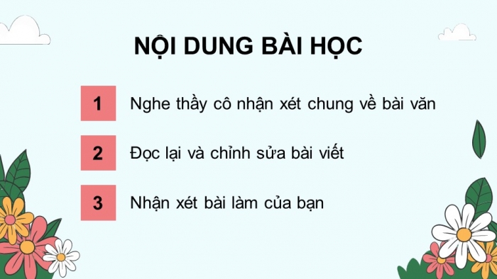 Giáo án điện tử Tiếng Việt 5 chân trời Bài 7: Trả bài văn tả phong cảnh (Bài viết số 2)