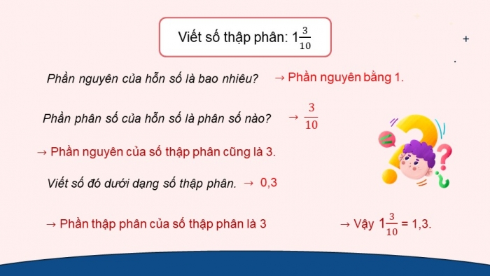 Giáo án điện tử Toán 5 cánh diều Bài 16: Số thập phân (tiếp theo)