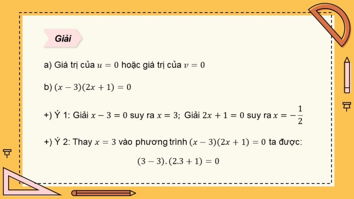 Giáo án điện tử Toán 9 cánh diều Bài 1: Phương trình quy về phương trình bậc nhất một ẩn