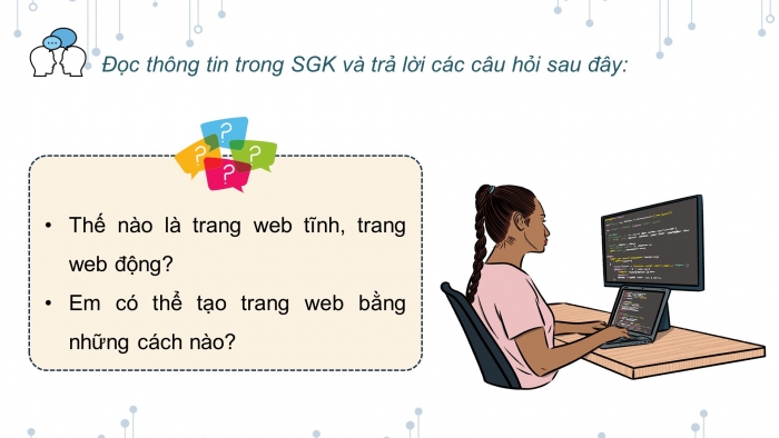 Giáo án điện tử Tin học ứng dụng 12 cánh diều Bài 1: Làm quen với ngôn ngữ đánh dấu siêu văn bản