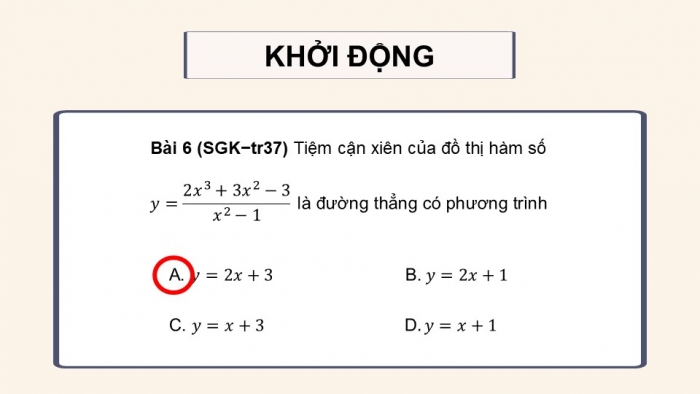 Giáo án điện tử Toán 12 chân trời Bài tập cuối chương I