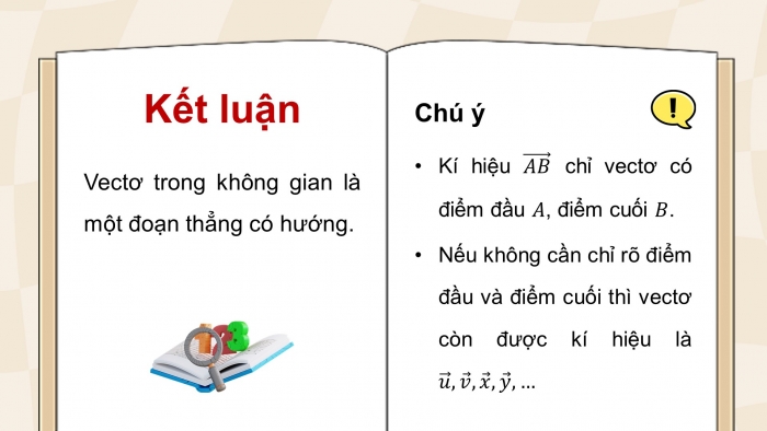 Giáo án điện tử Toán 12 chân trời Bài 1: Vectơ và các phép toán trong không gian