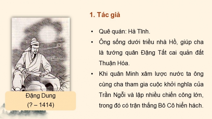 Giáo án điện tử Ngữ văn 12 kết nối Bài 2: Cảm hoài (Nỗi lòng – Đặng Dung)