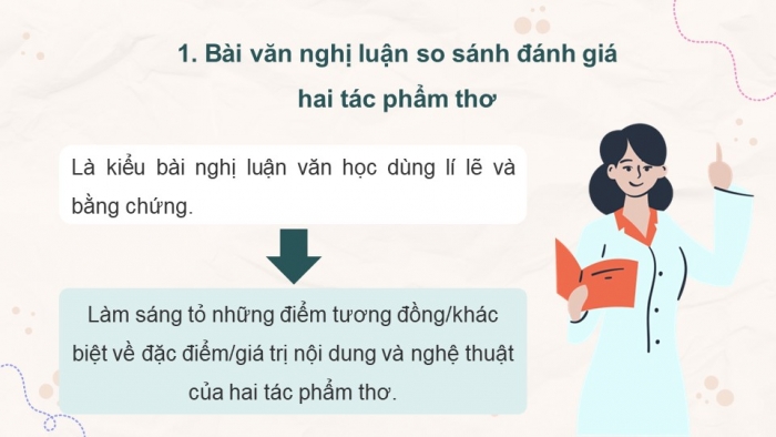 Giáo án điện tử Ngữ văn 12 kết nối Bài 2: Viết bài văn nghị luận so sánh, đánh giá hai tác phẩm thơ