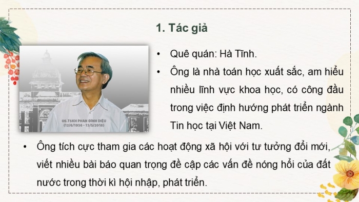 Giáo án điện tử Ngữ văn 12 kết nối Bài 3: Năng lực sáng tạo (Trích – Phan Đình Diệu)