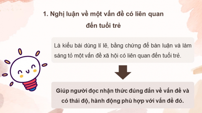 Giáo án điện tử Ngữ văn 12 kết nối Bài 3: Viết bài văn nghị luận về một vấn đề liên quan đến tuổi trẻ (những hoài bão, ước mơ)