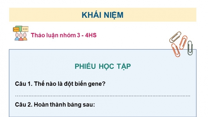 Giáo án điện tử Sinh học 12 kết nối Bài 4: Đột biến gene