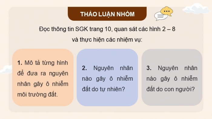 Giáo án điện tử Khoa học 5 chân trời Bài 2: Ô nhiễm, xói mòn đất và bảo vệ môi trường đất