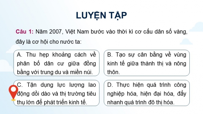 Giáo án điện tử Địa lí 12 kết nối Bài 9: Thực hành Viết báo cáo về một chủ đề dân cư ở Việt Nam